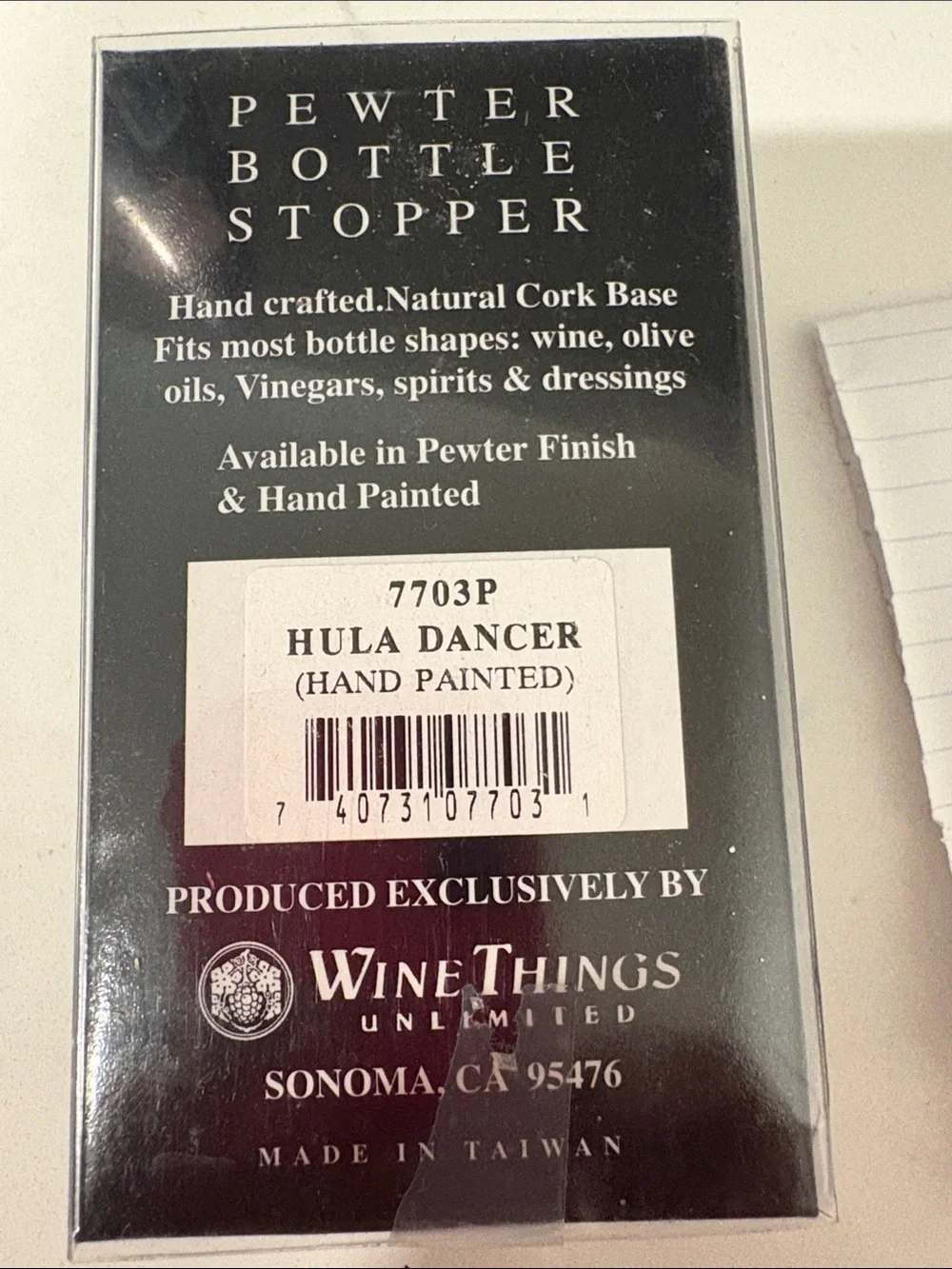 Hula dancer pewter bottle stopper